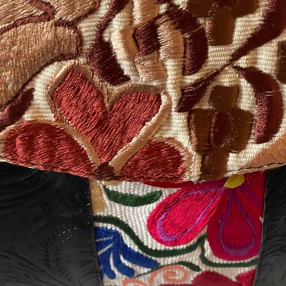 Vegan Embroidered Backpack, Floral Backpack, Crafted in Mexico, vegan backpack - Picture 6 of 7